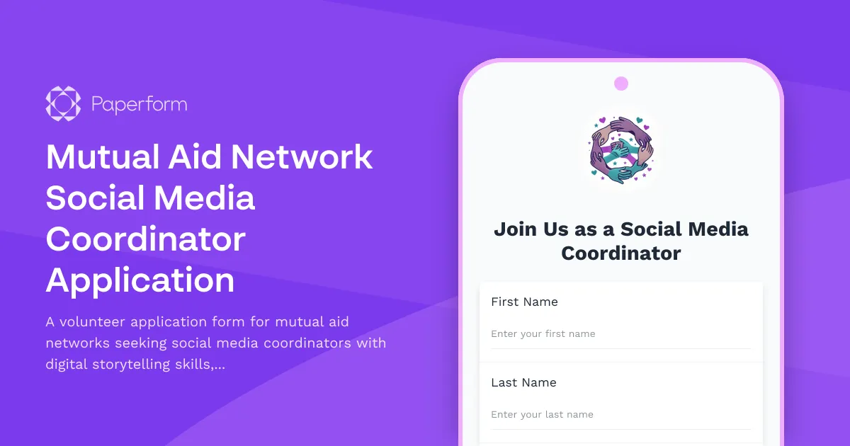 Mutual Aid Network Social Media Coordinator Application