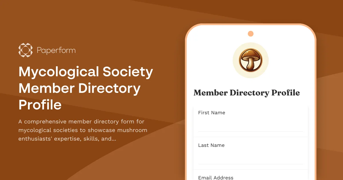 Mycological Society Member Directory Profile