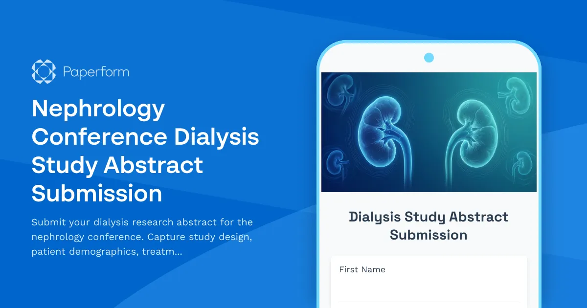 Nephrology Conference Dialysis Study Abstract Submission