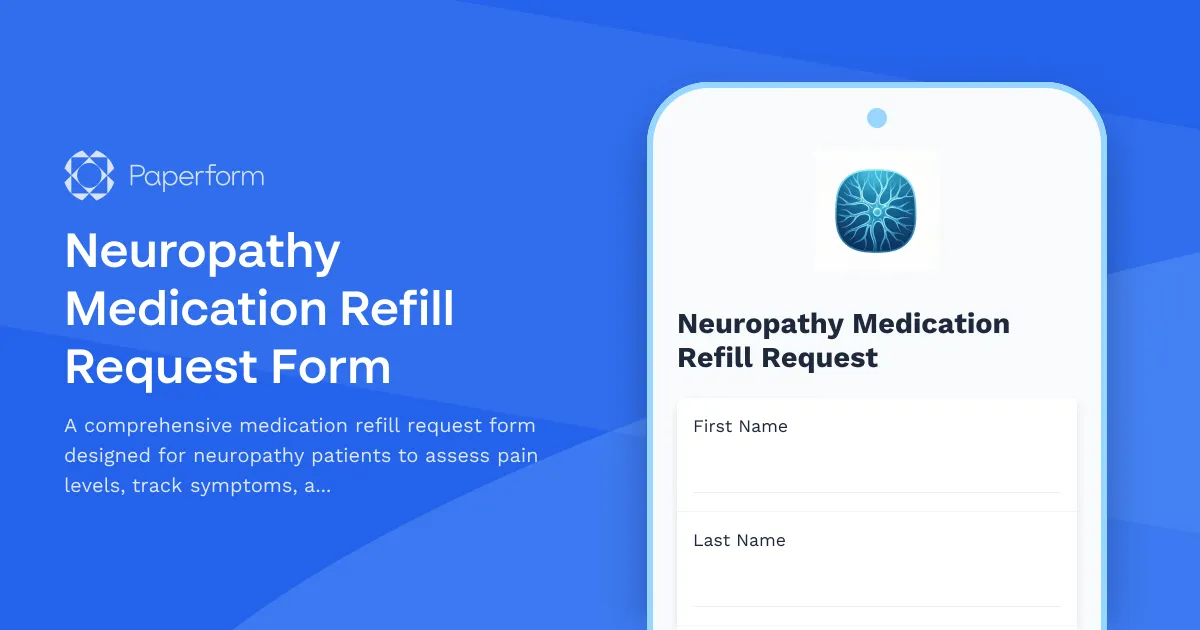 Neuropathy Medication Refill Request Form