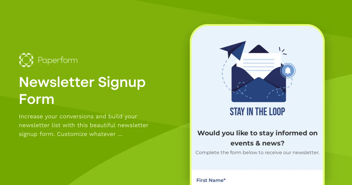 Newsletter Signup Form