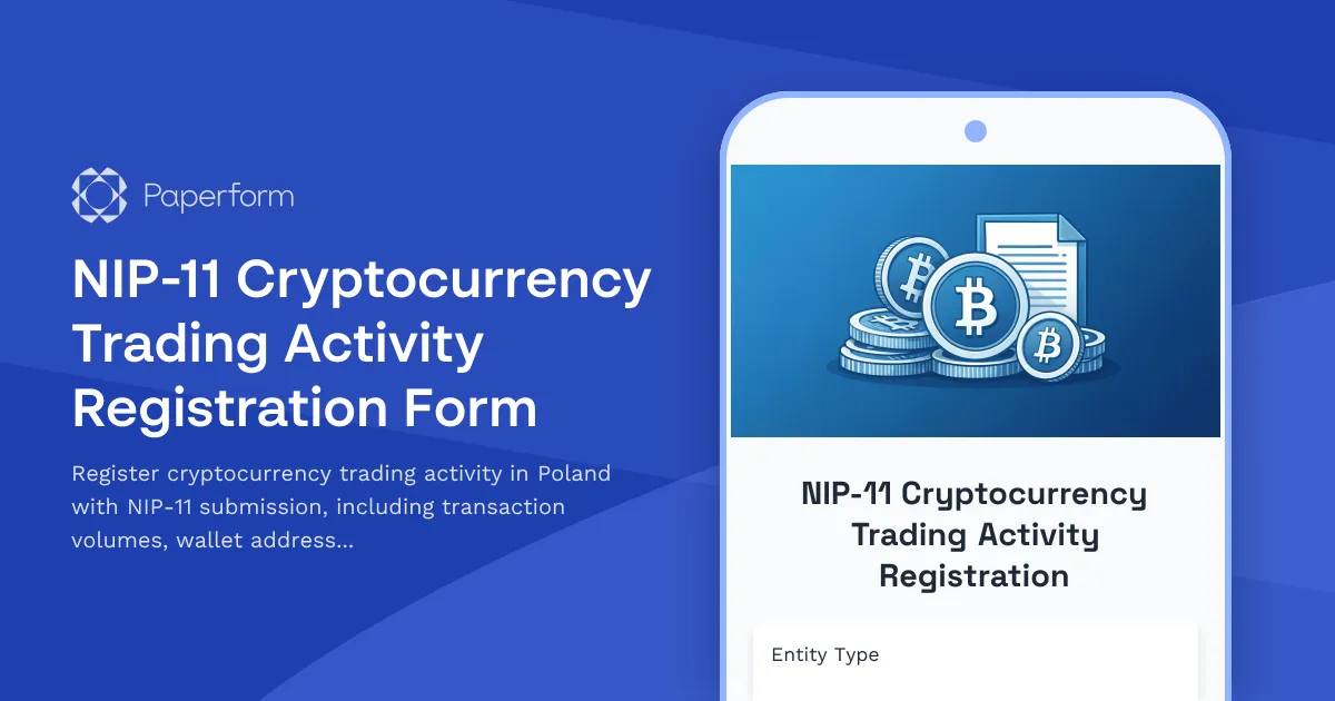 NIP-11 Cryptocurrency Trading Activity Registration Form