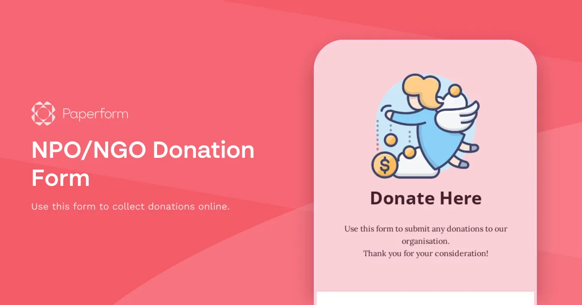 NPO/NGO Donation Form