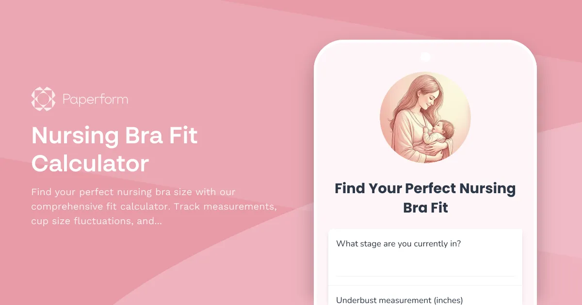 Nursing Bra Fit Calculator