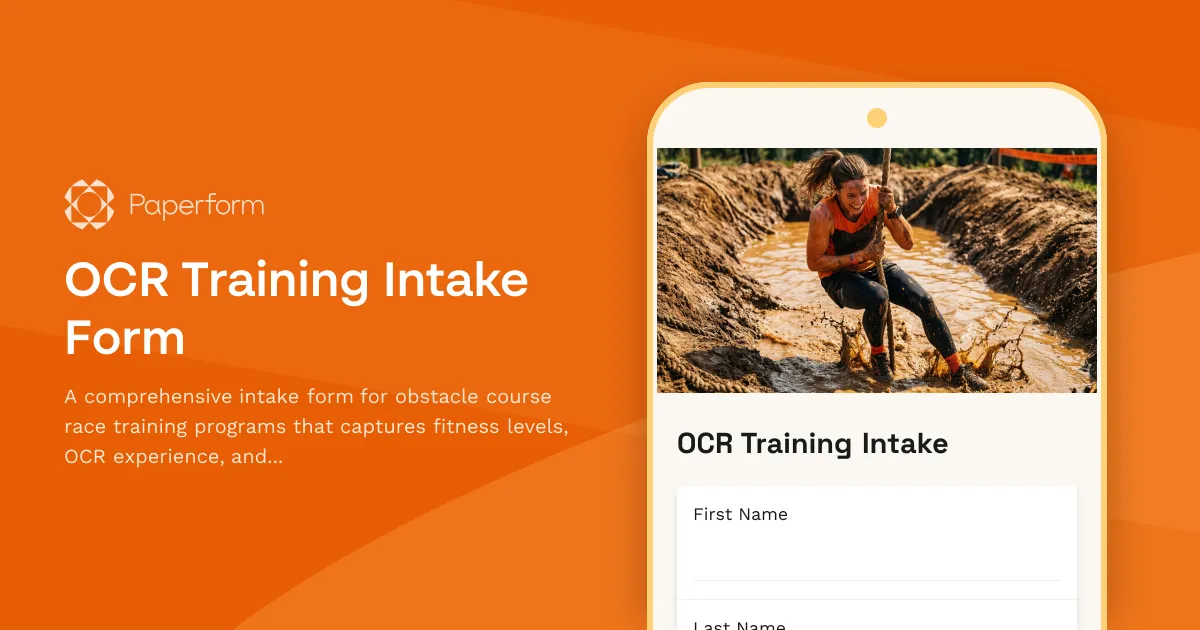 OCR Training Intake Form