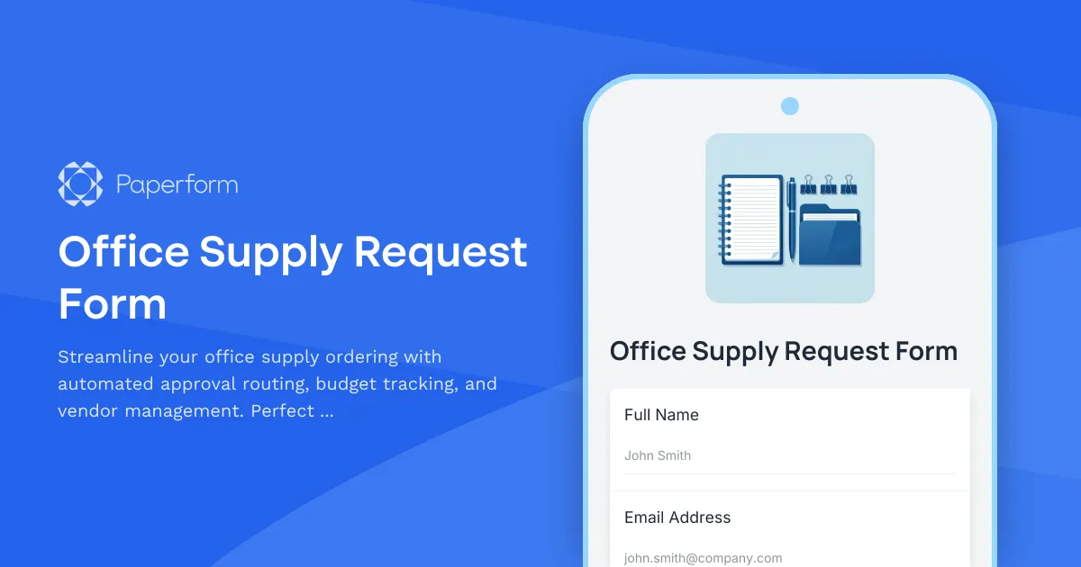 Office Supply Request Form