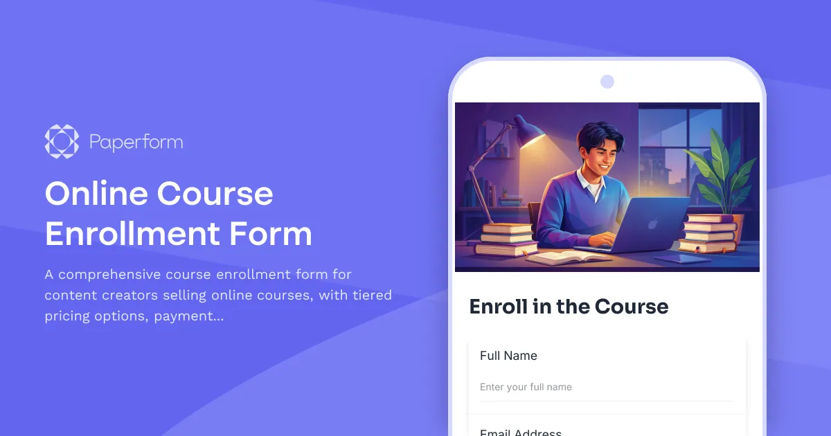 Online Course Enrollment Form
