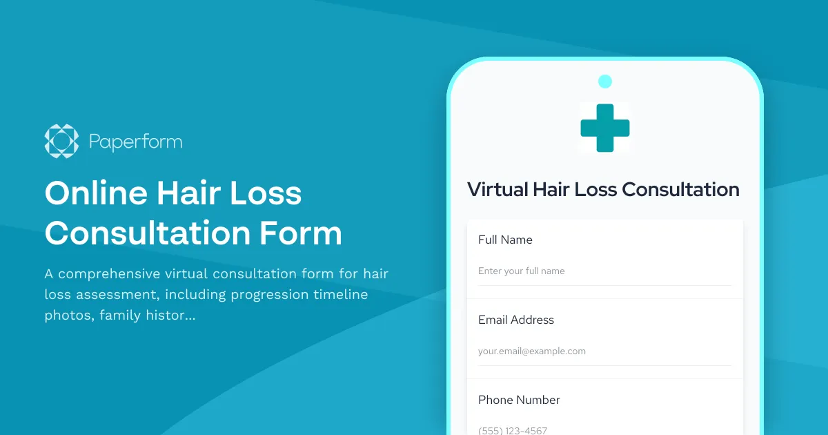 Online Hair Loss Consultation Form