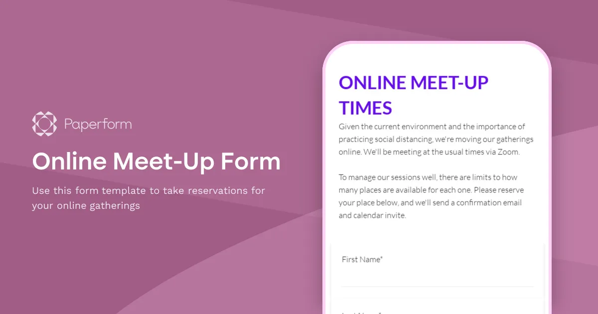 Online Meet-Up Form