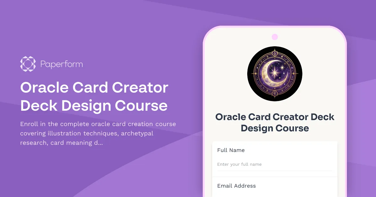 Oracle Card Creator Deck Design Course