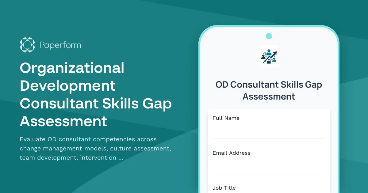 Organizational Development Consultant Skills Gap Assessment