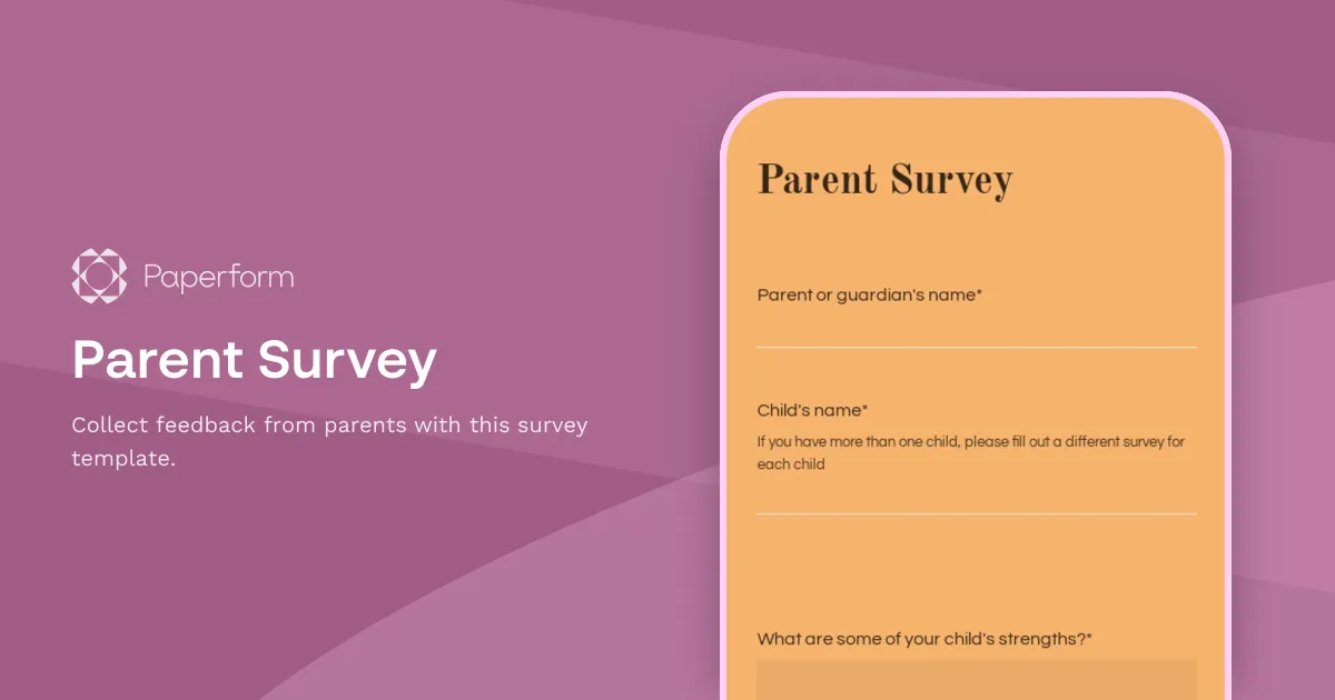 Parent Survey