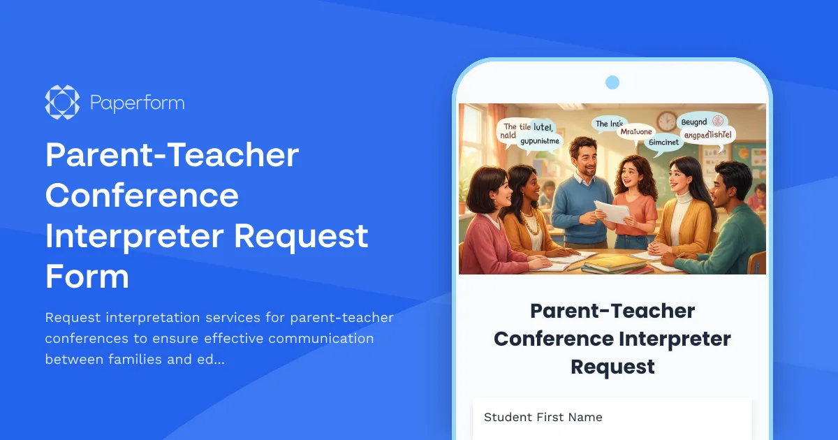 Parent-Teacher Conference Interpreter Request Form