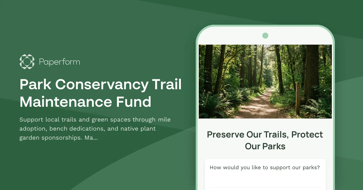 Park Conservancy Trail Maintenance Fund