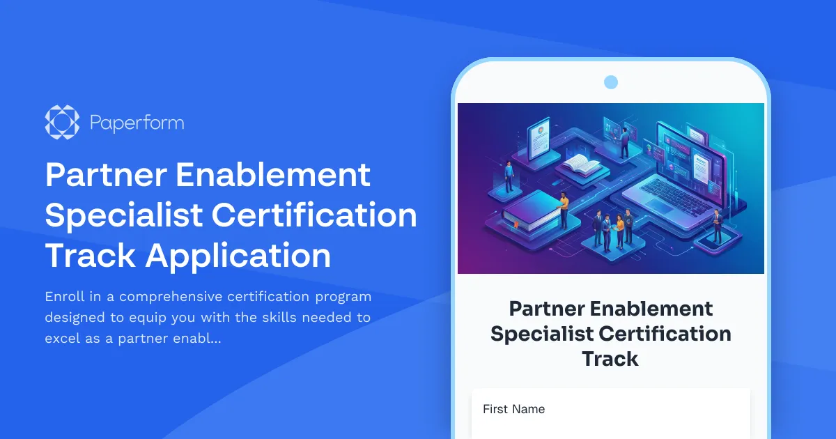 Partner Enablement Specialist Certification Track Application