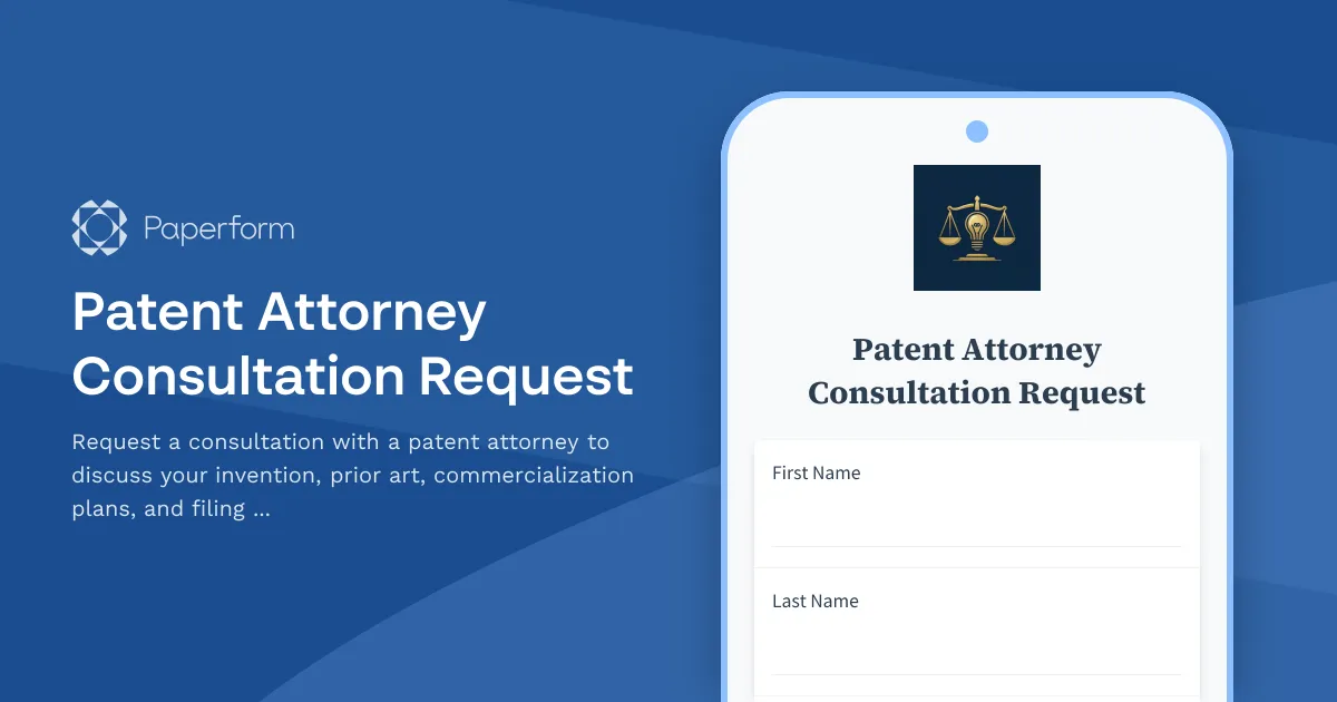Patent Attorney Consultation Request
