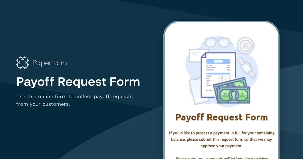 Payoff Request Form