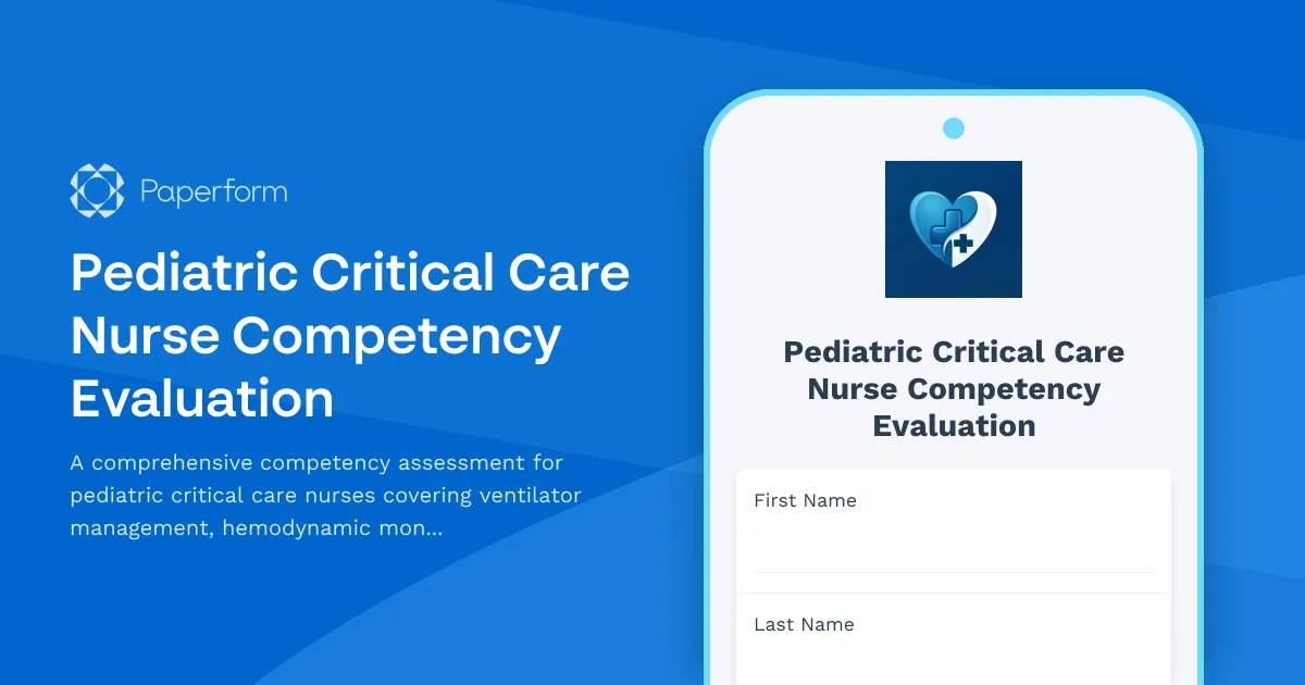 Pediatric Critical Care Nurse Competency Evaluation