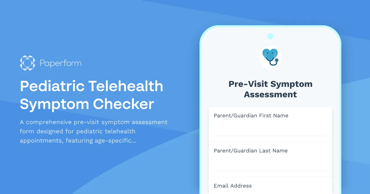 Pediatric Telehealth Symptom Checker