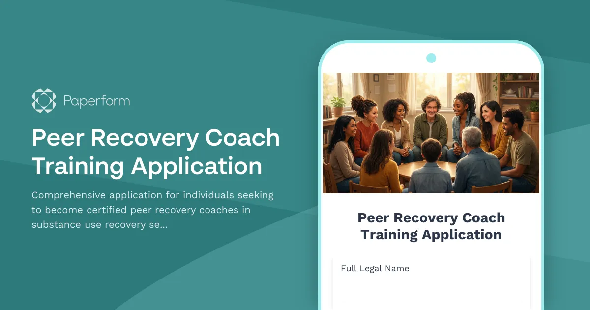 Peer Recovery Coach Training Application