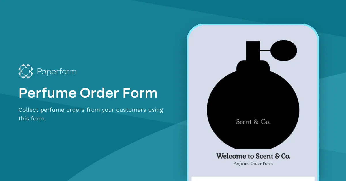 Perfume Order Form