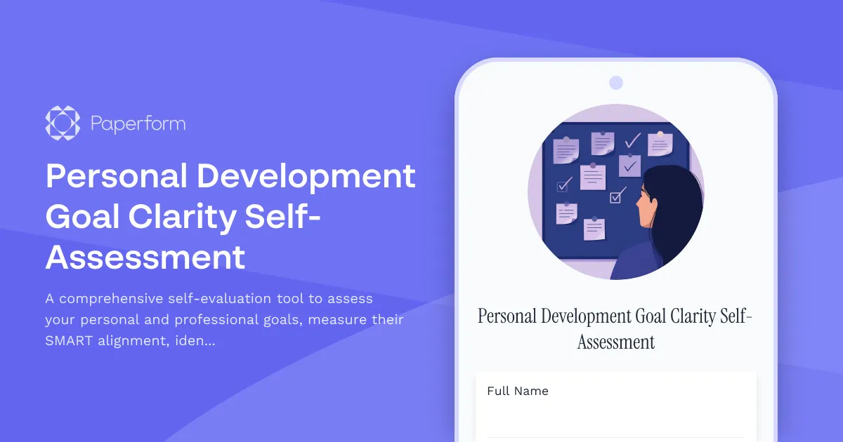 Personal Development Goal Clarity Self-Assessment