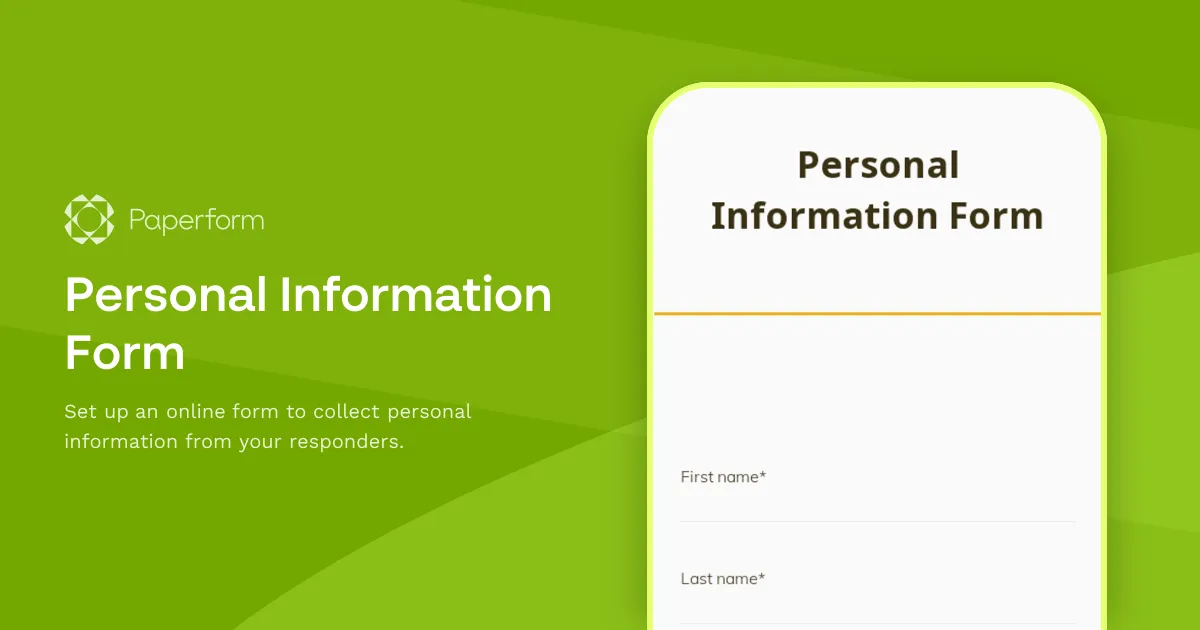 Personal Information Form