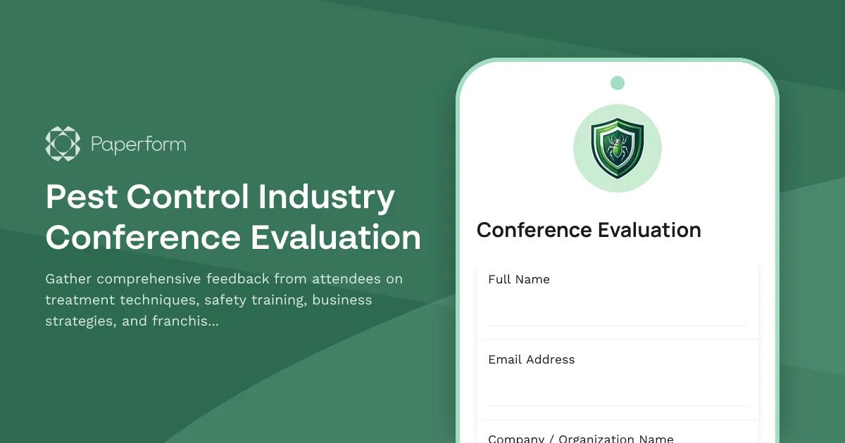 Pest Control Industry Conference Evaluation