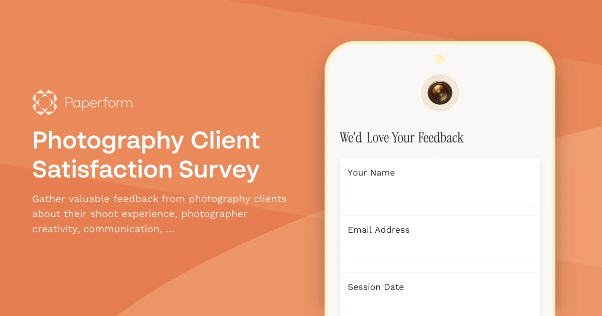 Photography Client Satisfaction Survey