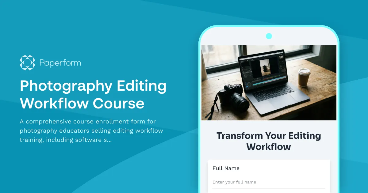 Photography Editing Workflow Course