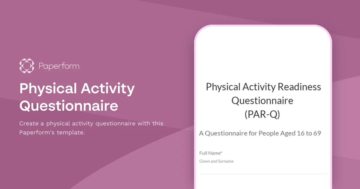 Physical Activity Questionnaire