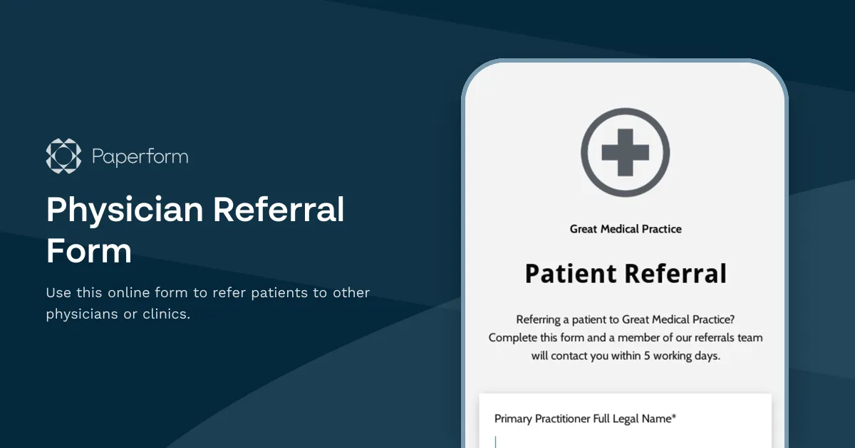 Physician Referral Form