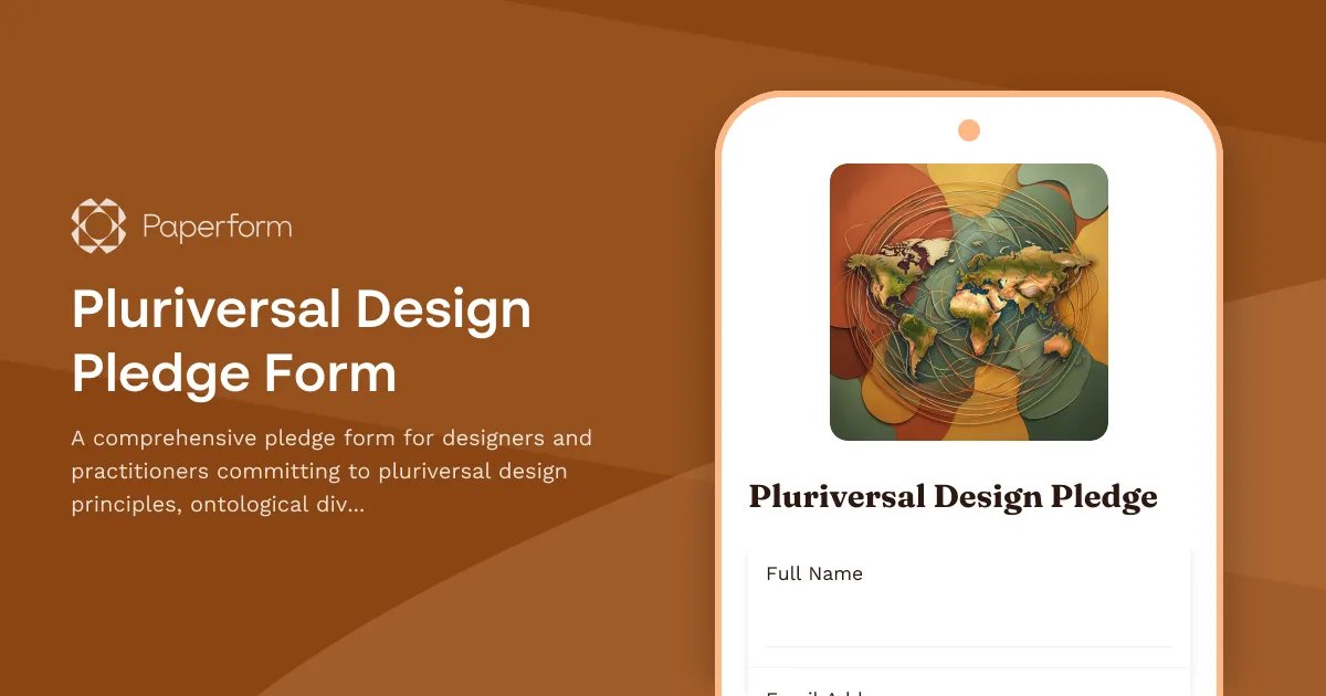 Pluriversal Design Pledge Form