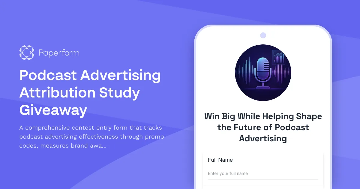 Podcast Advertising Attribution Study Giveaway