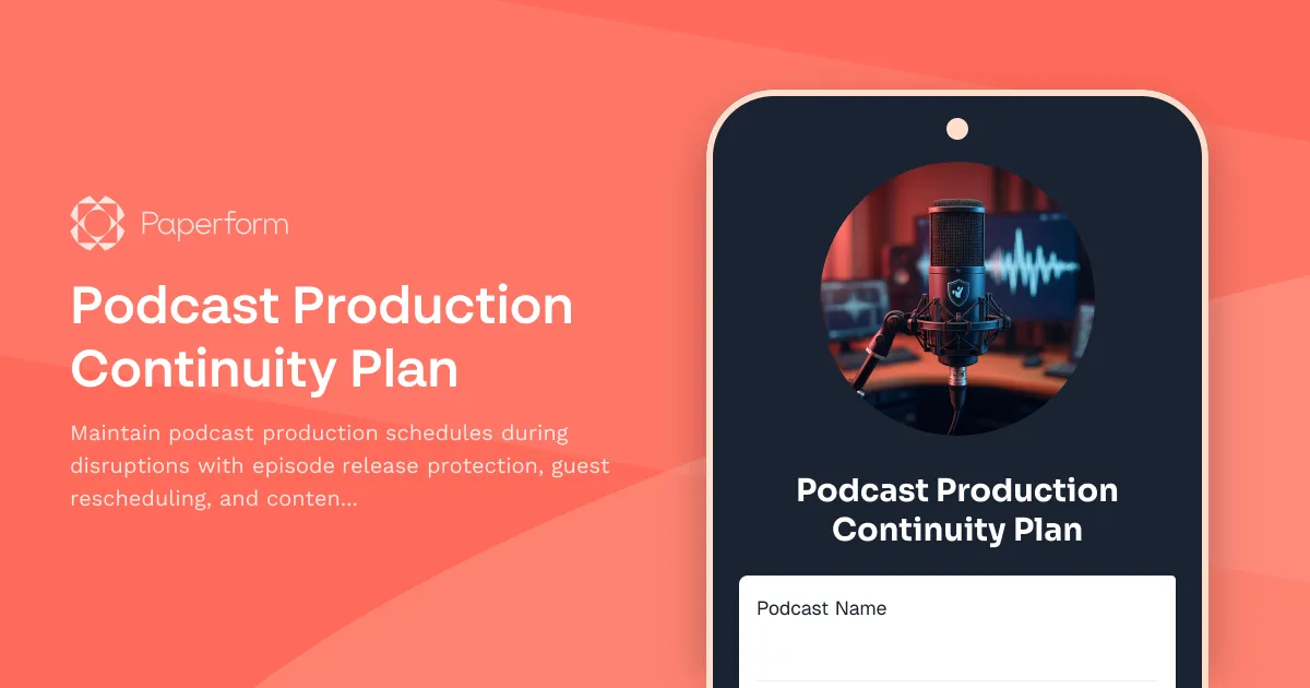 Podcast Production Continuity Plan