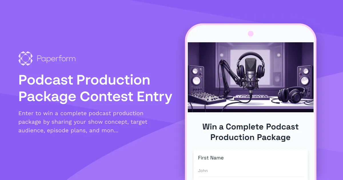Podcast Production Package Contest Entry
