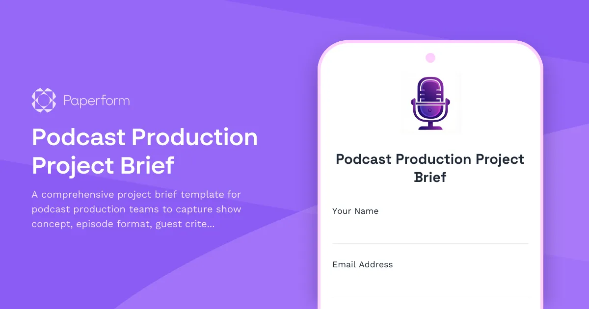 Podcast Production Project Brief