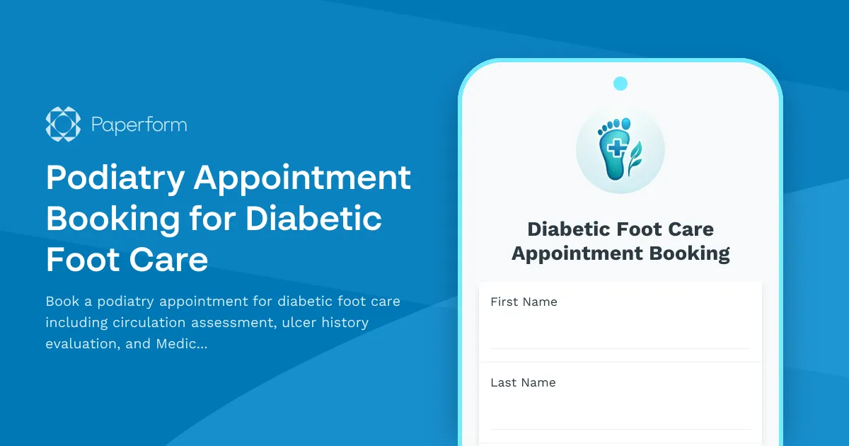 Podiatry Appointment Booking for Diabetic Foot Care