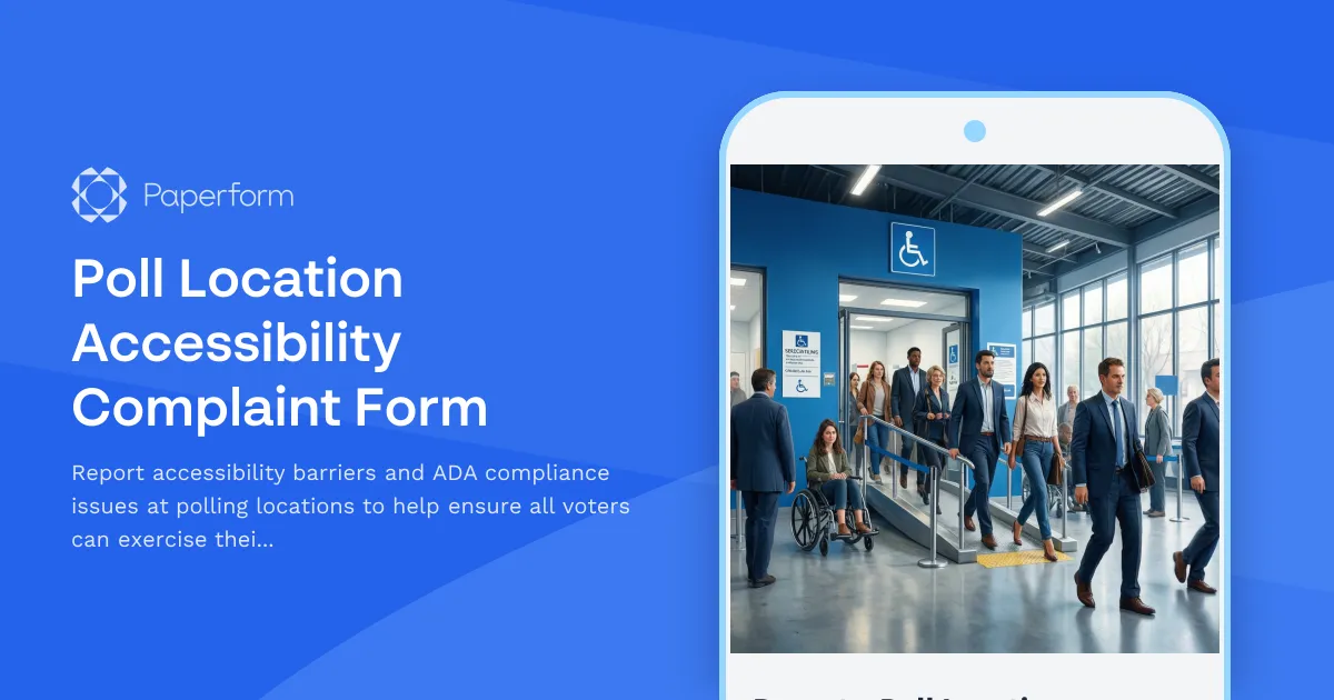 Poll Location Accessibility Complaint Form