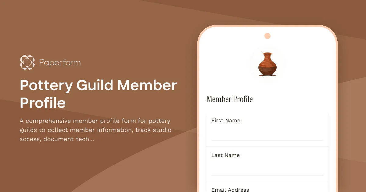 Pottery Guild Member Profile