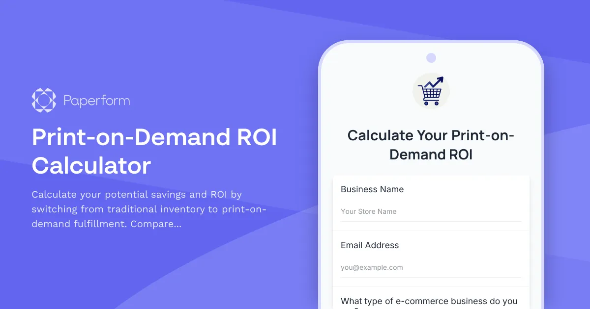Print-on-Demand ROI Calculator
