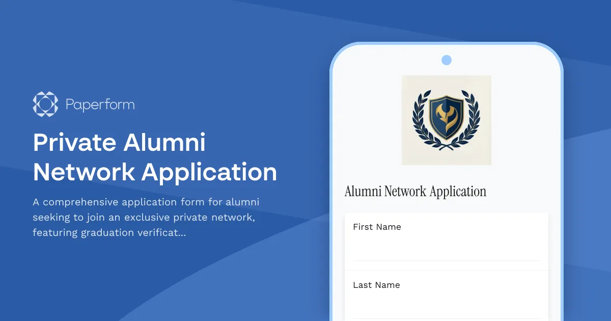Private Alumni Network Application