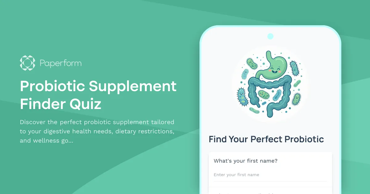 Probiotic Supplement Finder Quiz