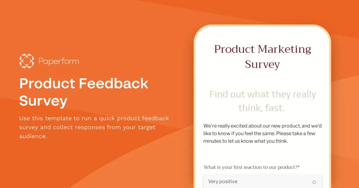 Product Feedback Survey