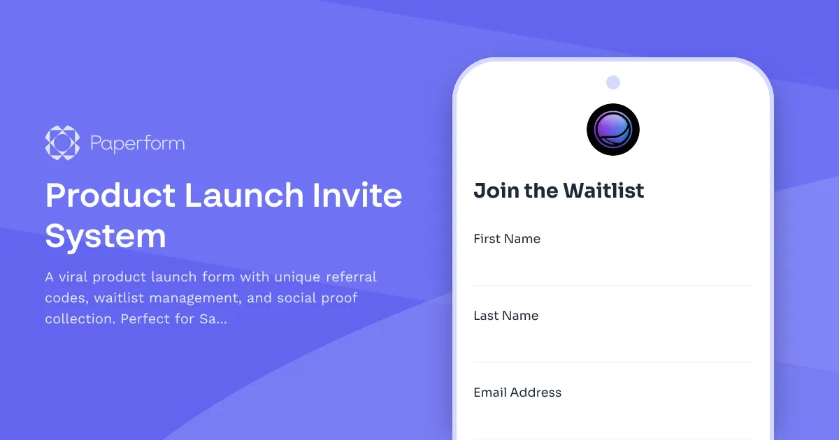 Product Launch Invite System