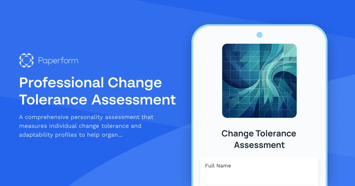 Professional Change Tolerance Assessment