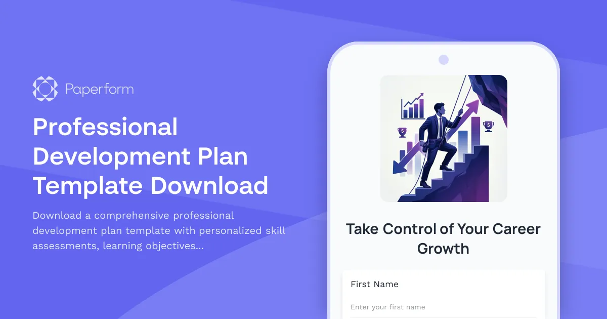 Professional Development Plan Template Download