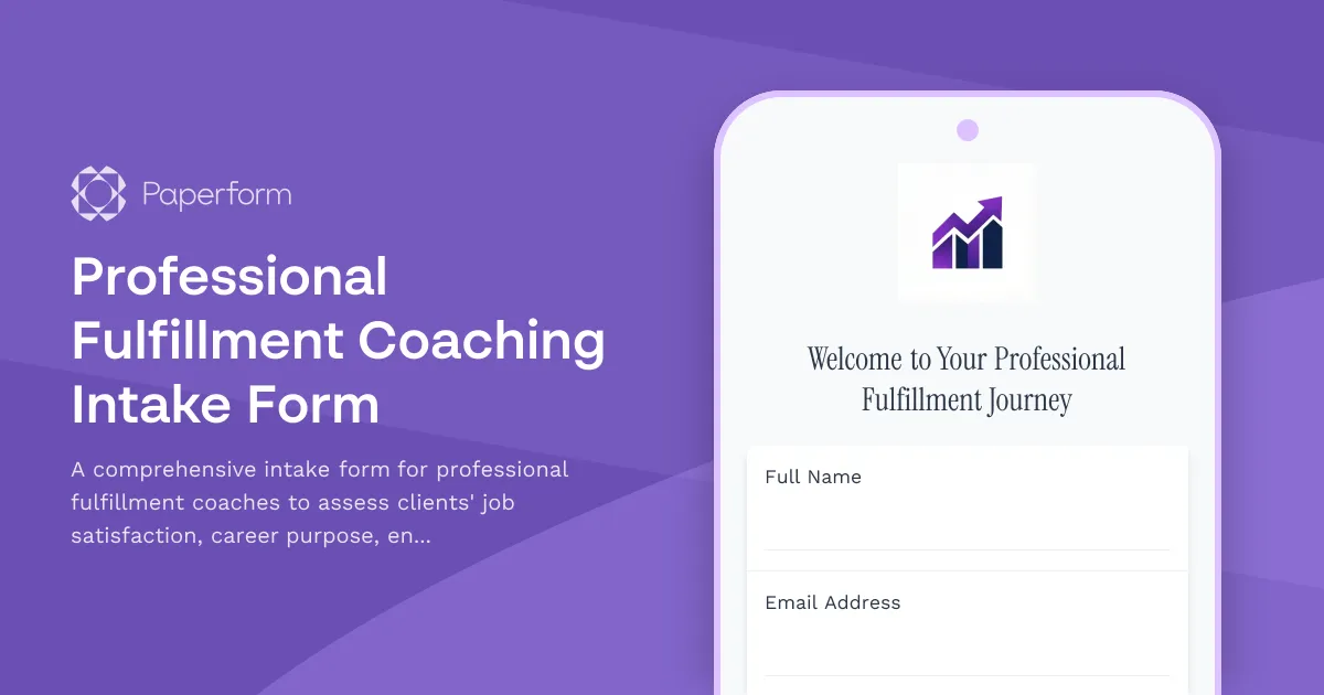 Professional Fulfillment Coaching Intake Form