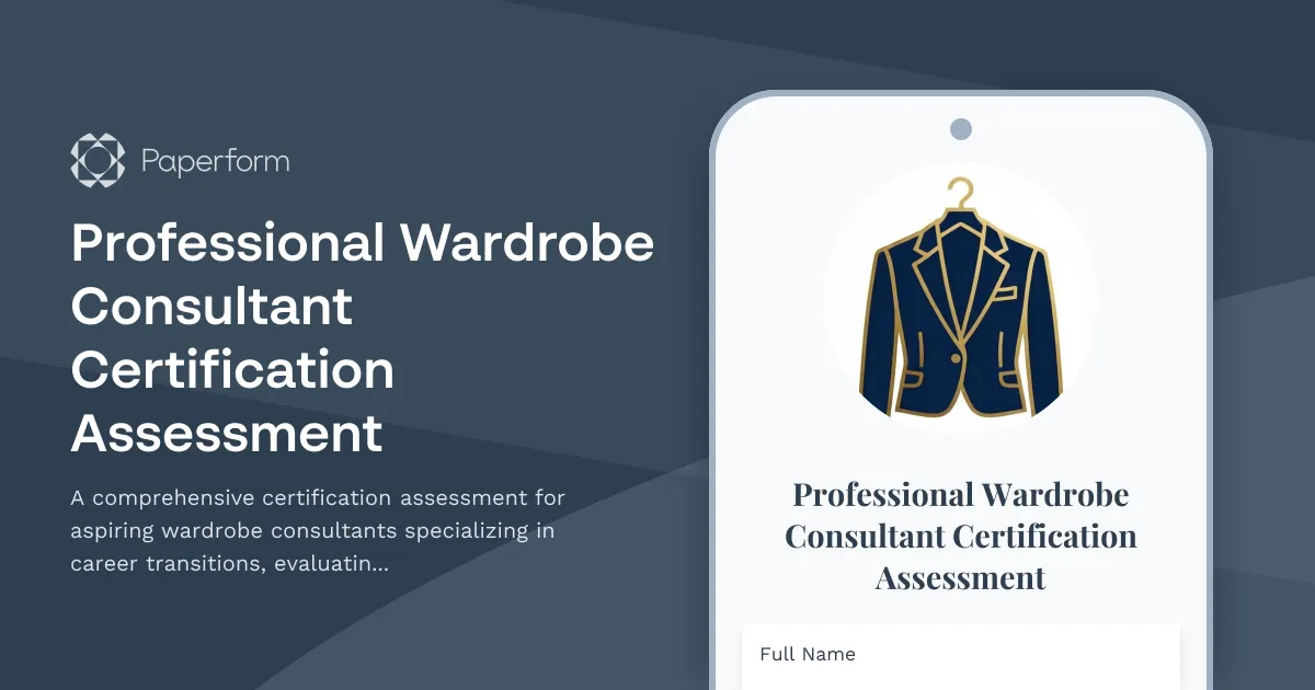Professional Wardrobe Consultant Certification Assessment