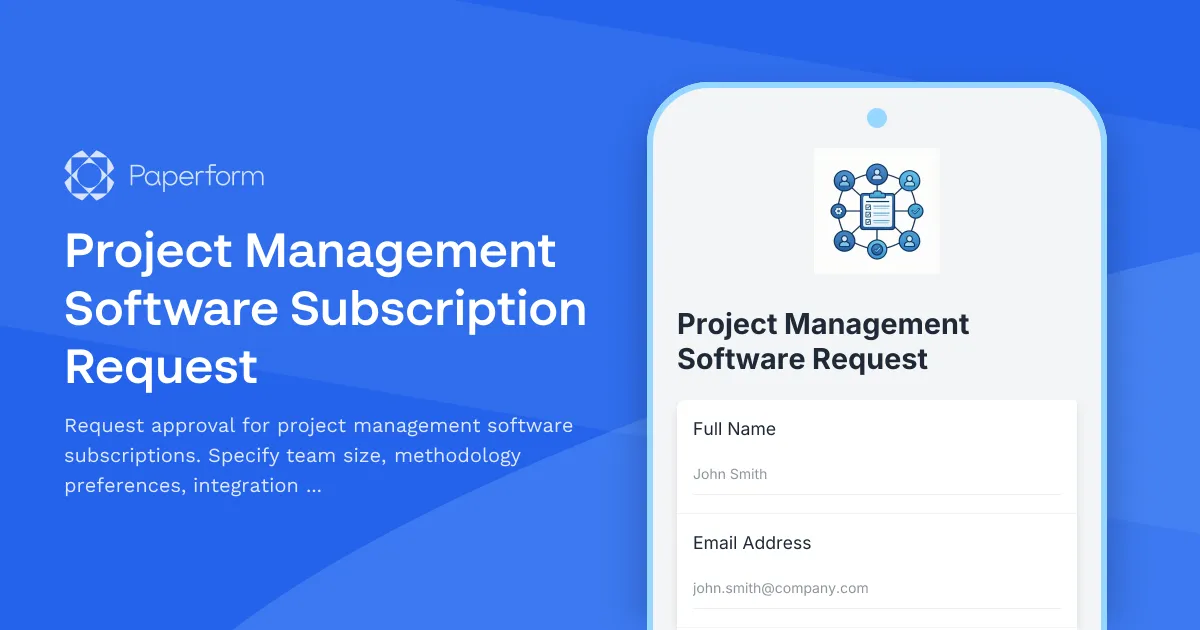 Project Management Software Subscription Request